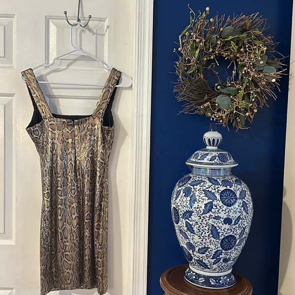 Women’s L'AGENCE Auden #38 Snake Print Sequined Mini Dress Size Small - Picture 8 of 11